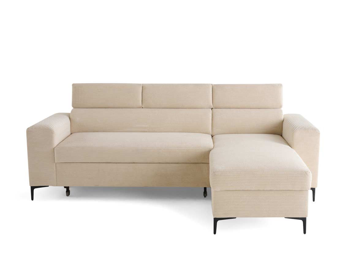 Canapé 4 places convertible, têtières et coffre de rangement Ceylan