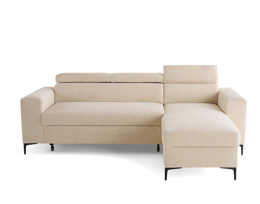 Canapé 4 places convertible, têtières et coffre de rangement Ceylan