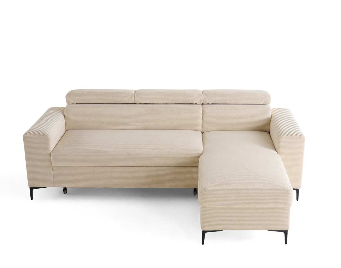 Canapé 4 places convertible, têtières et coffre de rangement Ceylan