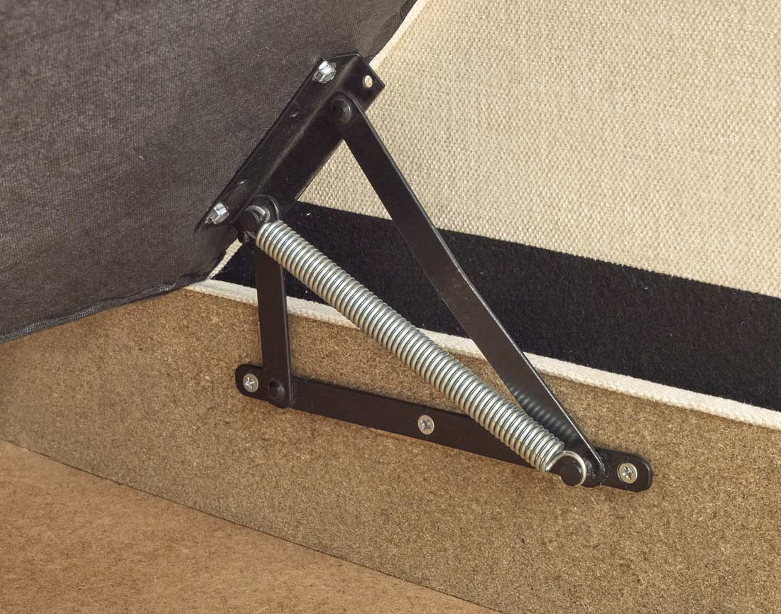 Canapé d'angle convertible avec têtières coffre 4 places Alicante