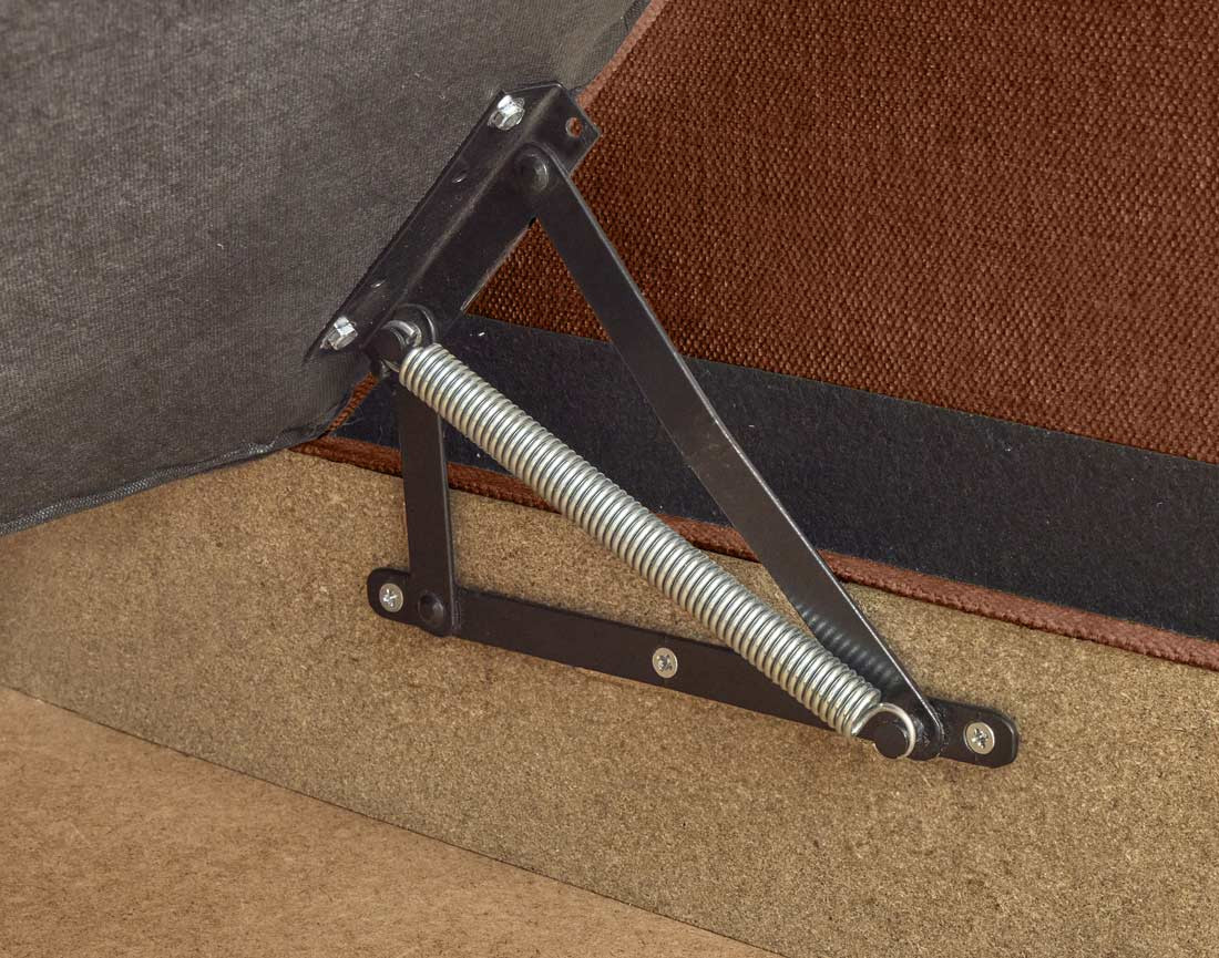 Canapé d'angle convertible avec têtières coffre 4 places Alicante