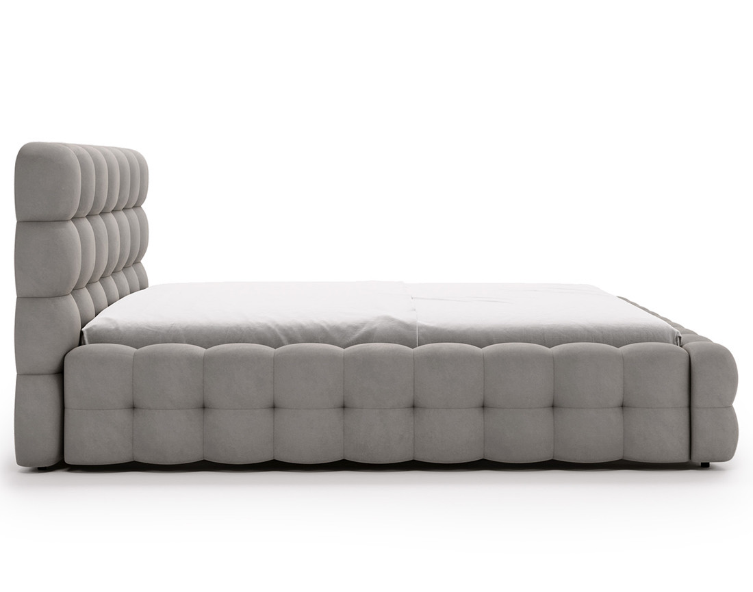 Lit coffre 180x200 cm sommier inclus en velours Darling