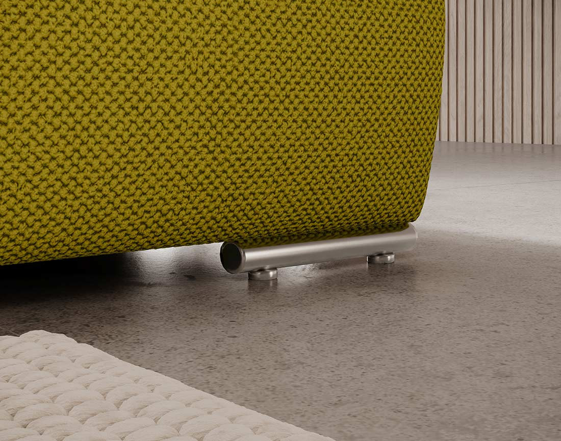 Canapé panoramique en U 7 places convertible avec coffre en tissu texturé Gabriel