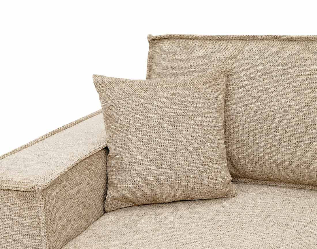 Canapé d'angle réversible 4 places convertible avec coffre en tissu texturé Cezanne