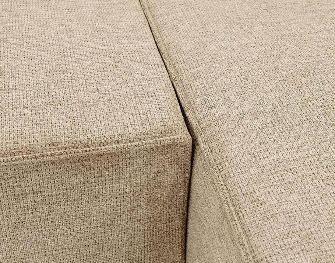 Canapé d'angle réversible 4 places convertible avec coffre en tissu texturé Cezanne