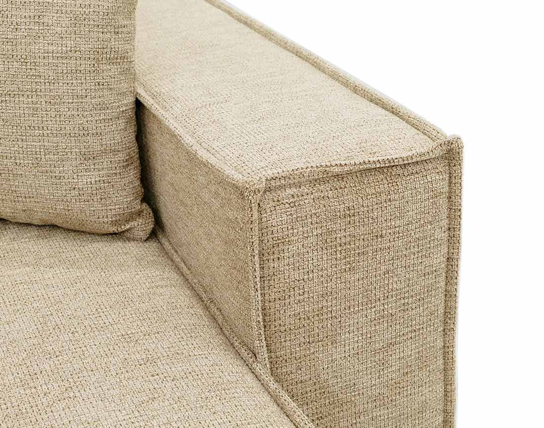 Canapé d'angle réversible 4 places convertible avec coffre en tissu texturé Cezanne