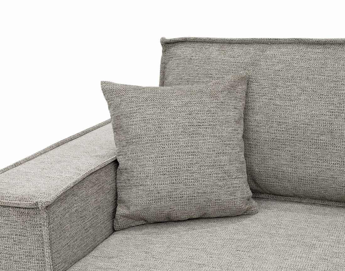 Canapé d'angle réversible 4 places convertible avec coffre en tissu texturé Cezanne