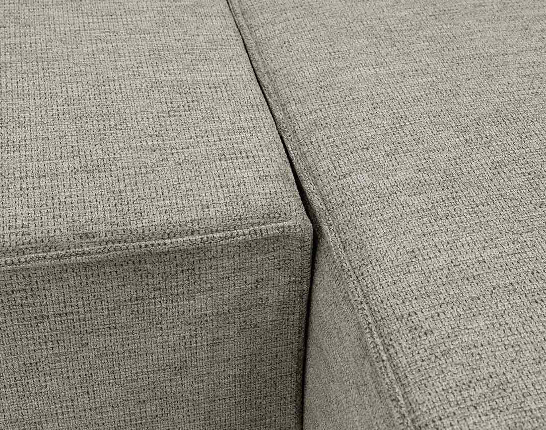 Canapé d'angle réversible 4 places convertible avec coffre en tissu texturé Cezanne