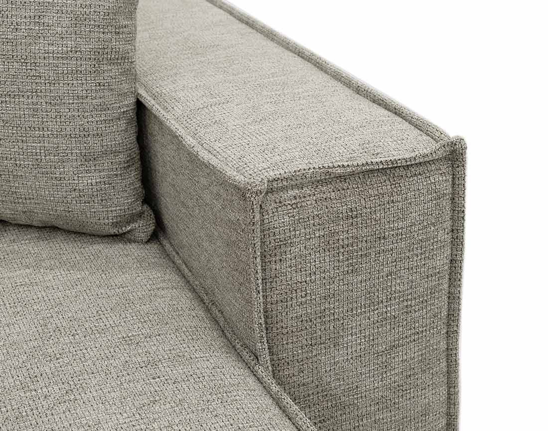 Canapé d'angle réversible 4 places convertible avec coffre en tissu texturé Cezanne