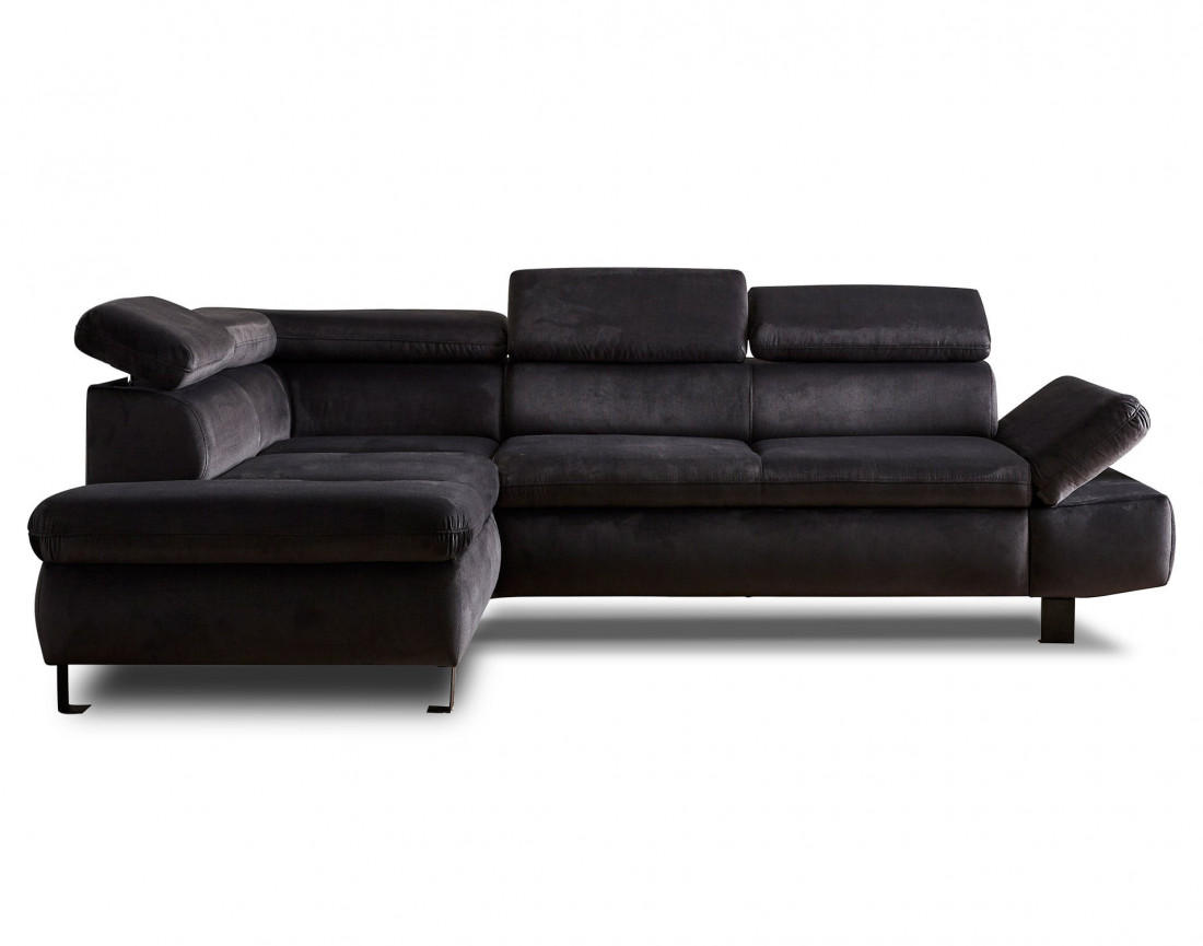 Canapé d'angle convertible 5 places avec têtières Nairobi - Gauche