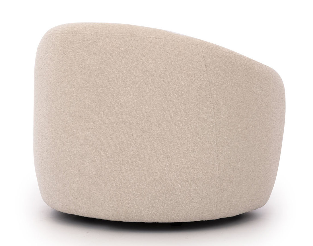 Fauteuil en tissu bouclette Flore