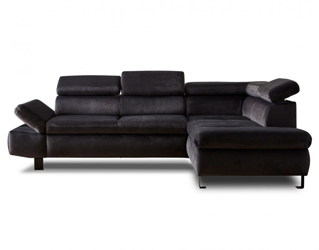 Canapé d'angle convertible 5 places avec têtières Nairobi - Droit