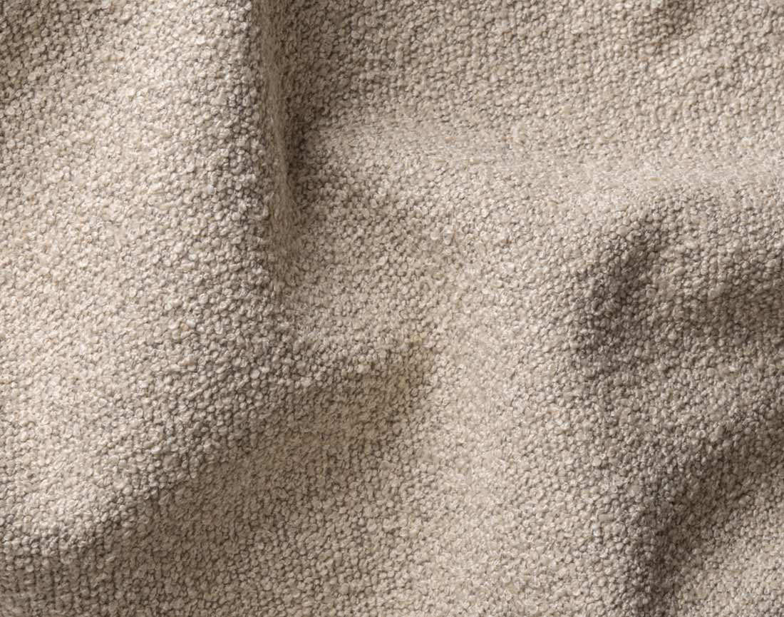 Canapé droit 3 places en tissu bouclette Flore