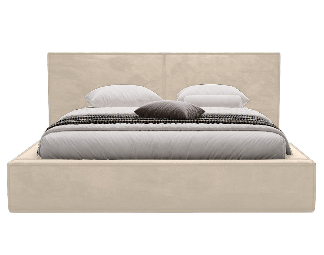 Lit coffre 180x200 cm sommier inclus en velours Eros