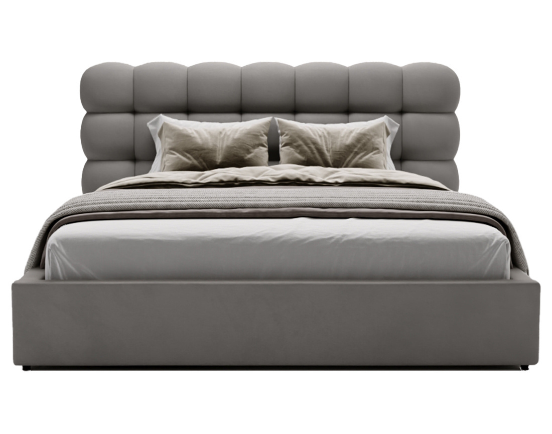 Lit coffre 140x200 cm sommier inclus en velours Lotus