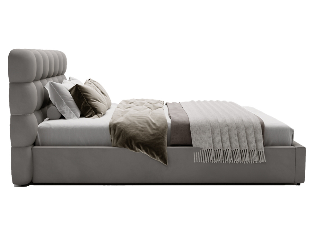 Lit coffre 180x200 cm sommier inclus en velours Lotus