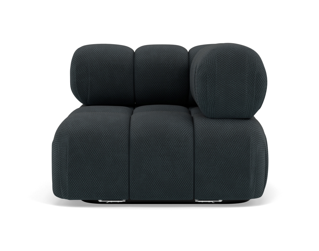 Module d'assise d'angle droit en velours texturé Ruby