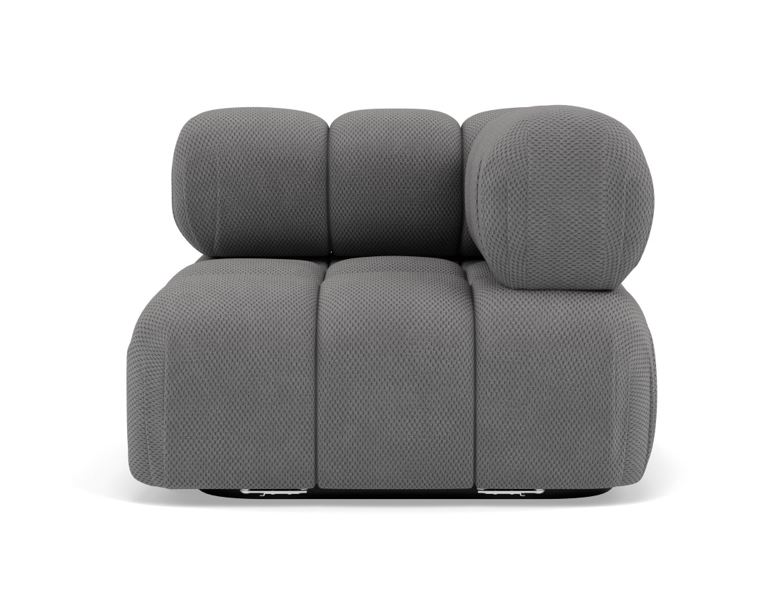 Module d'assise d'angle droit en velours texturé Ruby