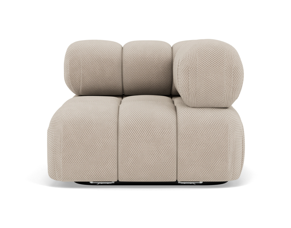 Module d'assise d'angle droit en velours texturé Ruby