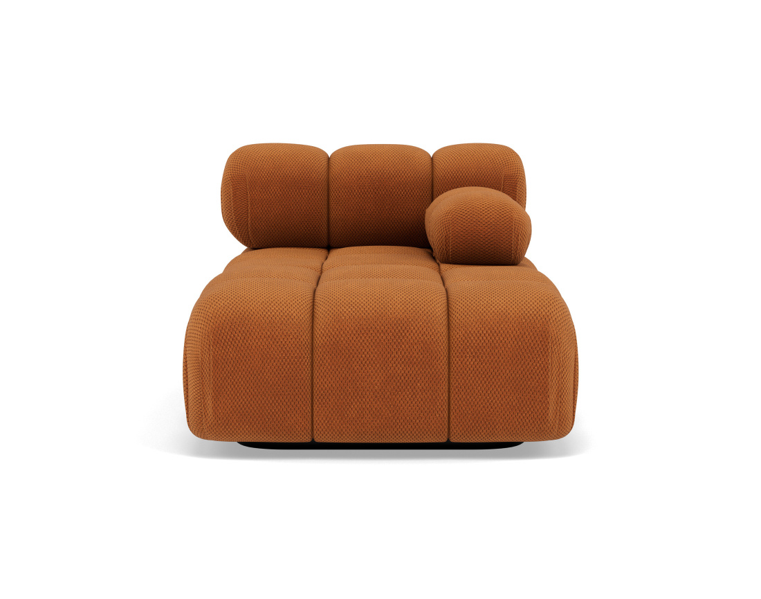 Module d'assise méridienne droite en velours texturé Ruby