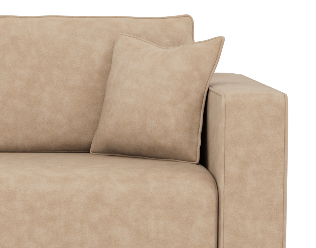 Canapé droit 3 places convertible avec coffre en simili Topaze