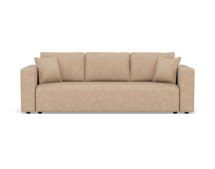 Canapé droit 3 places convertible avec coffre en simili Topaze