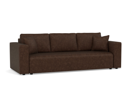 Canapé droit 3 places convertible avec coffre en simili Topaze