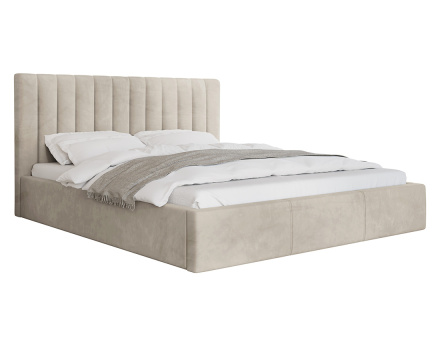 Lit coffre 160x200 cm sommier inclus en velours Rosario