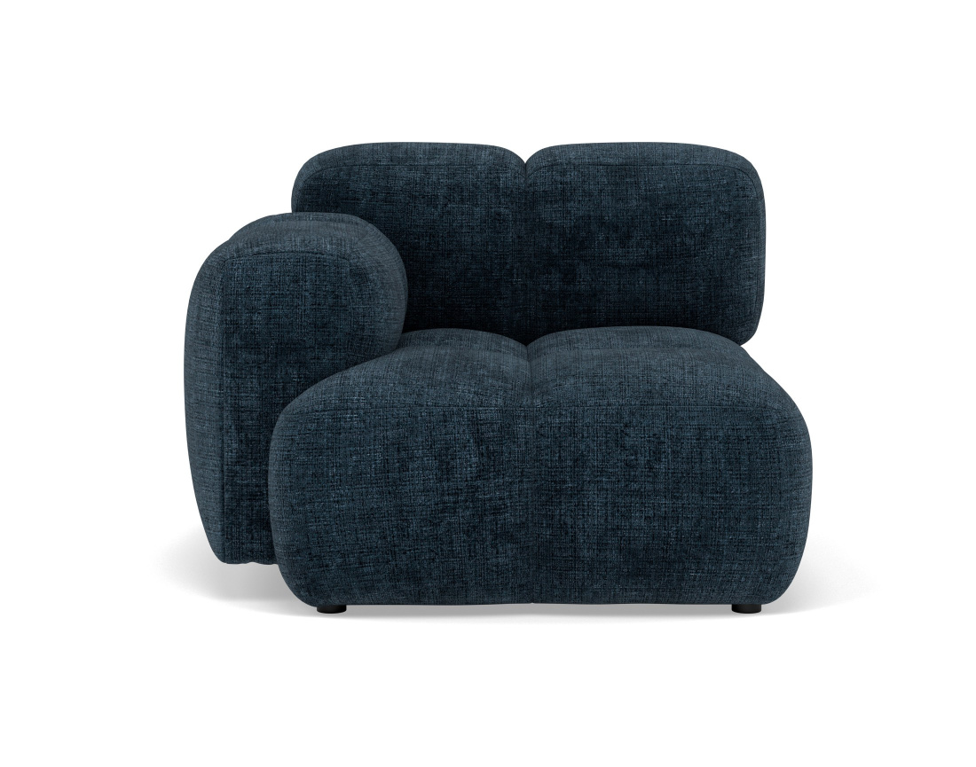 Module d'assise gauche en velours texturé Grace