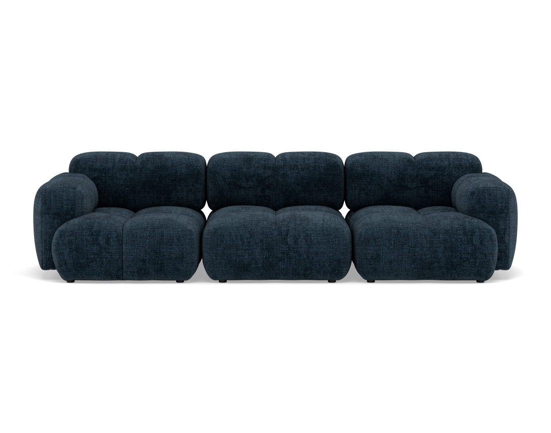Canapé modulable 3 places en velours texturé Grace
