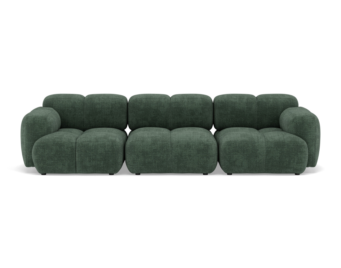 Canapé modulable 3 places en velours texturé Grace
