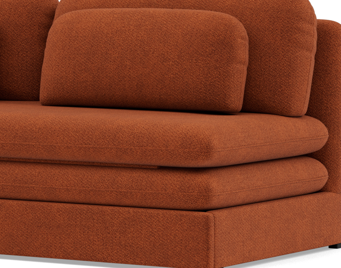 Canapé 3 places convertible déplimousse en velours texturé Ysal