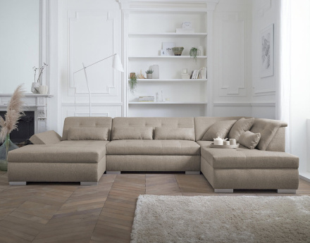 Canapé panoramique d'angle droit 7 places XXL Vermont