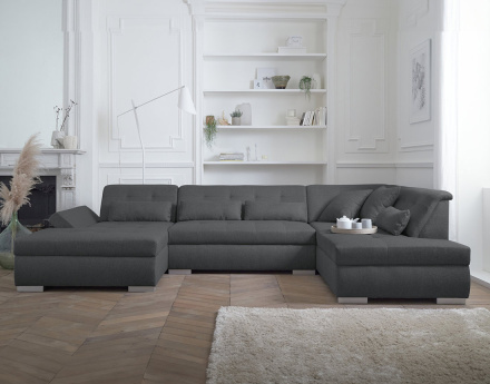 Canapé panoramique d'angle droit 7 places XXL Vermont