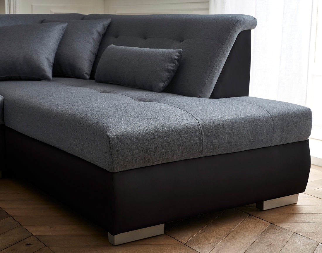 Canapé panoramique d'angle droit 7 places XXL Vermont