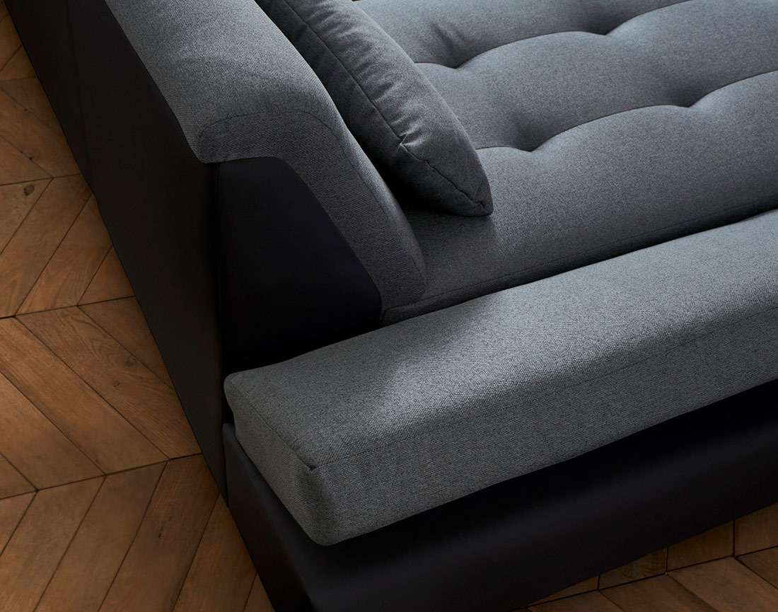 Canapé panoramique d'angle droit 7 places XXL Vermont