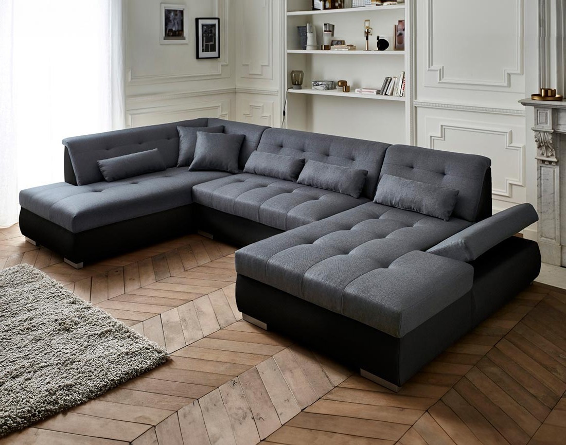 Canapé panoramique d'angle gauche 7 places XXL Vermont