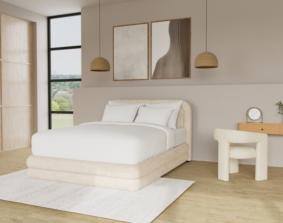 Lit coffre 160x200 cm en velours texturé sommier inclus Babel