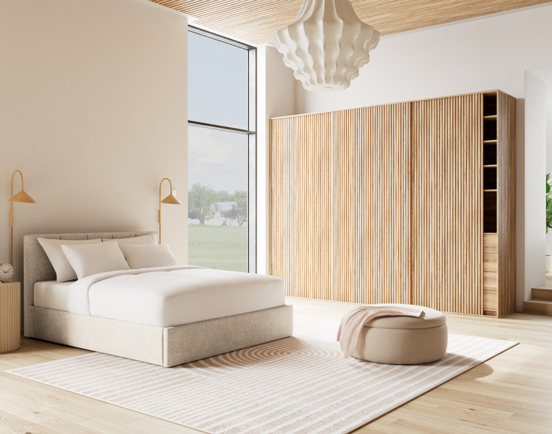 Lit coffre 160x200 cm en velours sommier inclus Beanie