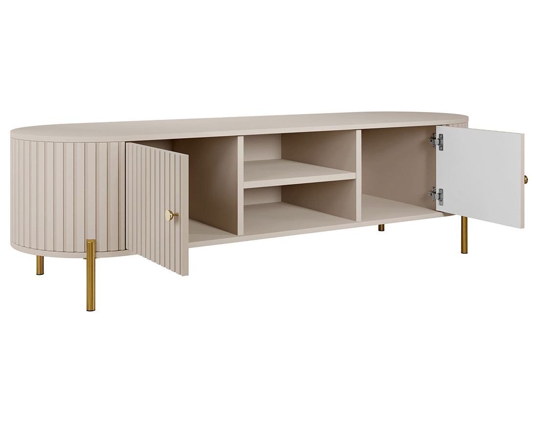 Meuble tv 175 cm 2 portes et 2 niches Jaime