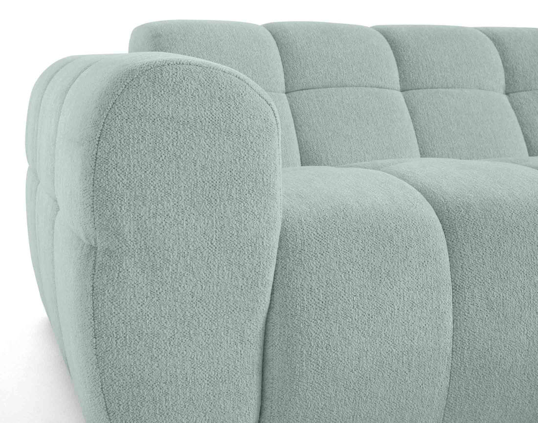 Canapé d'angle droit 4 places en tissu texturé Ray