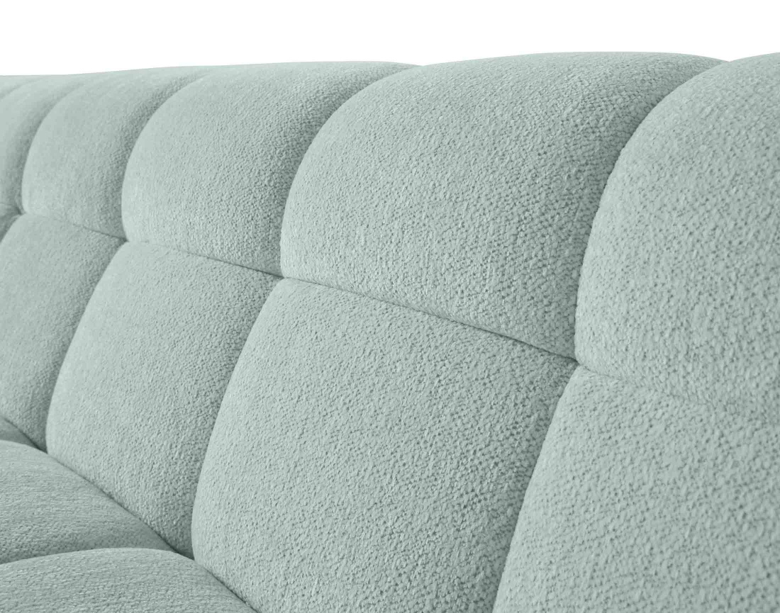Canapé d'angle gauche 4 places en tissu texturé