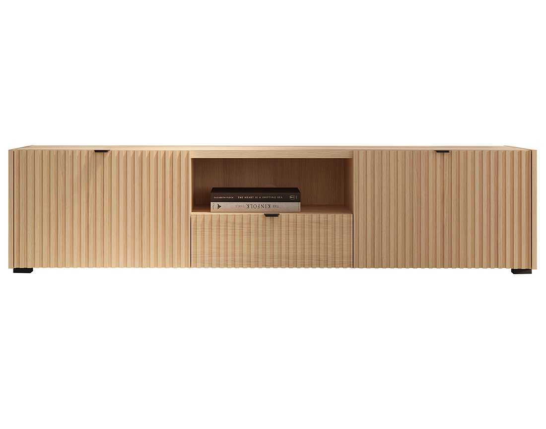 Meuble tv 179 cm 2 portes, 1 tiroir et 1 niche Judy