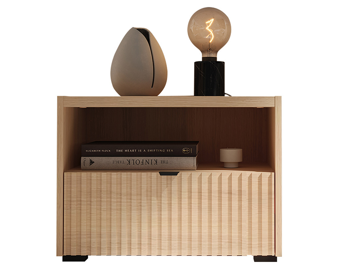 Table de chevet 59 cm 1 tiroir et 1 niche Judy