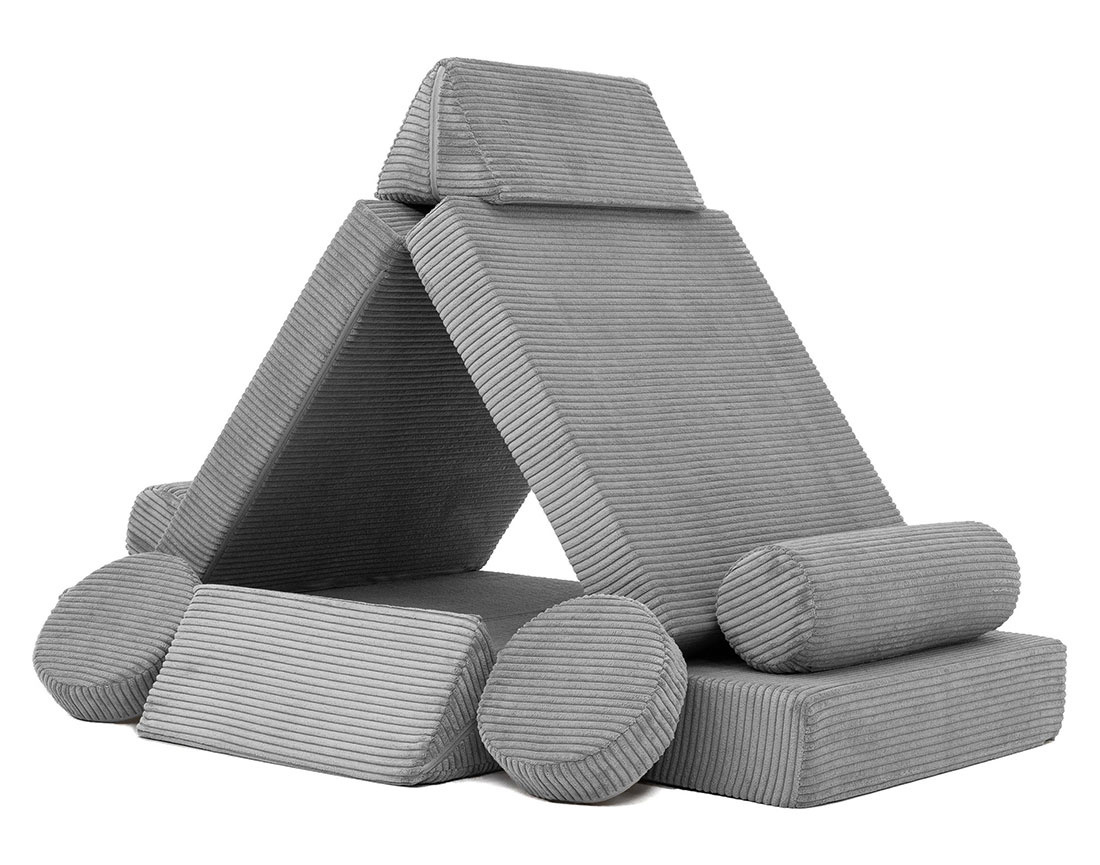 Canapé droit 2 places en velours côtelé Ines