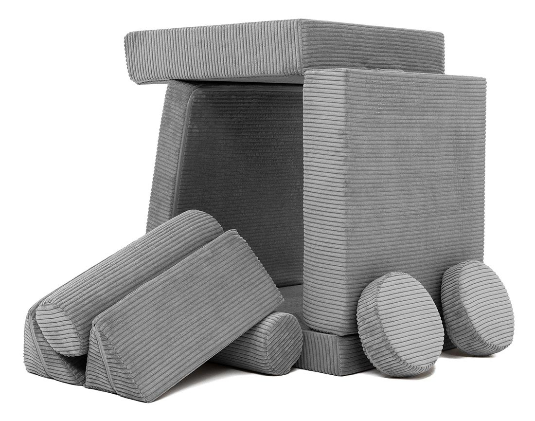 Canapé droit 2 places en velours côtelé Ines