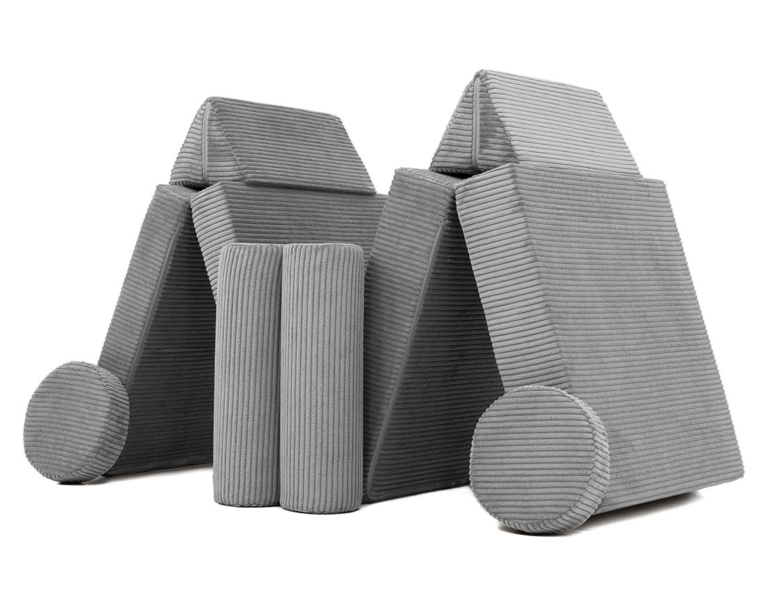 Canapé droit 2 places en velours côtelé Ines