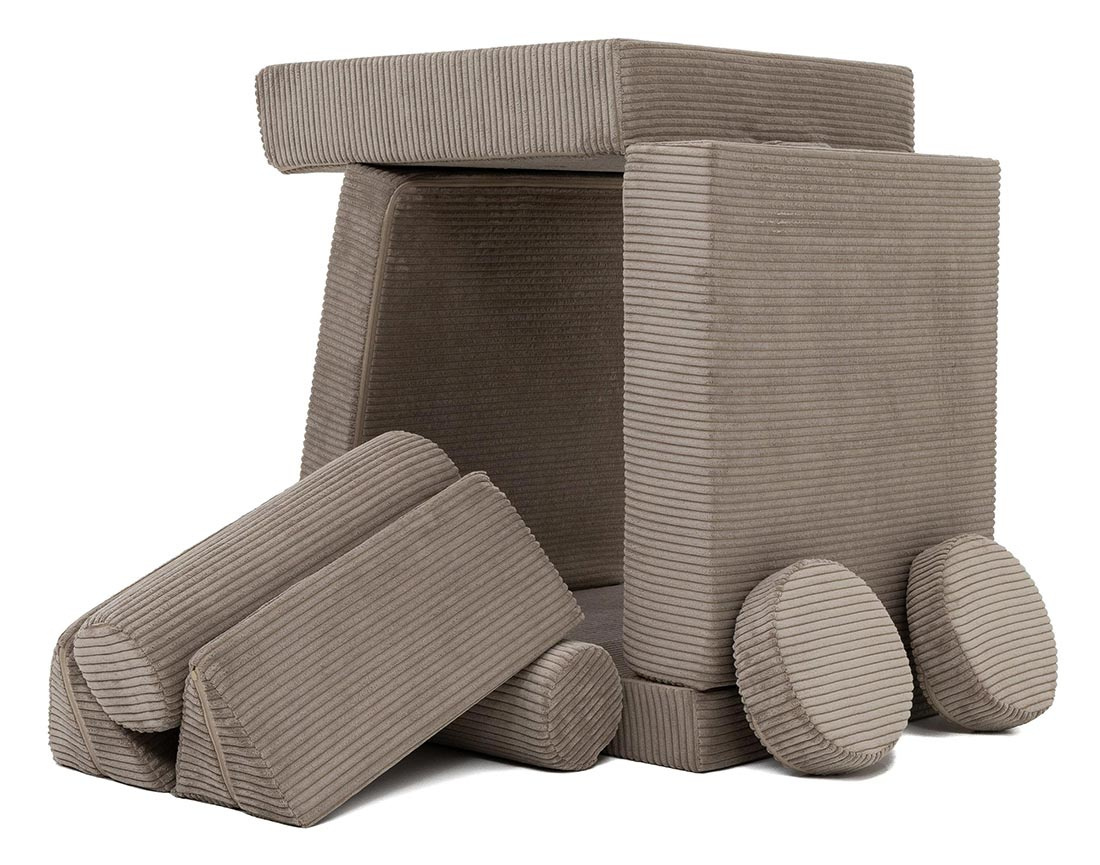 Canapé droit 2 places en velours côtelé Ines