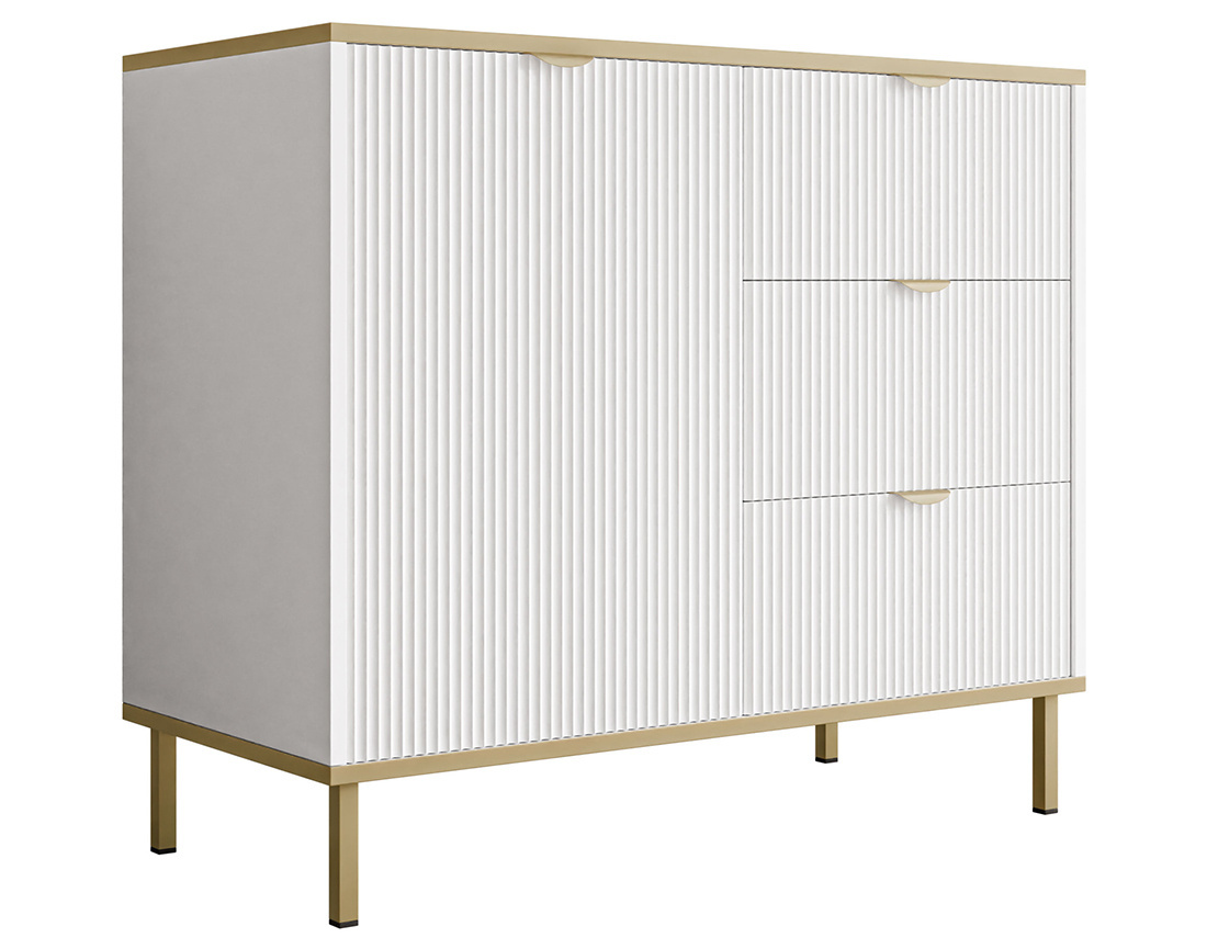 Buffet bas 91 cm 3 tiroirs et 1 porte Hope