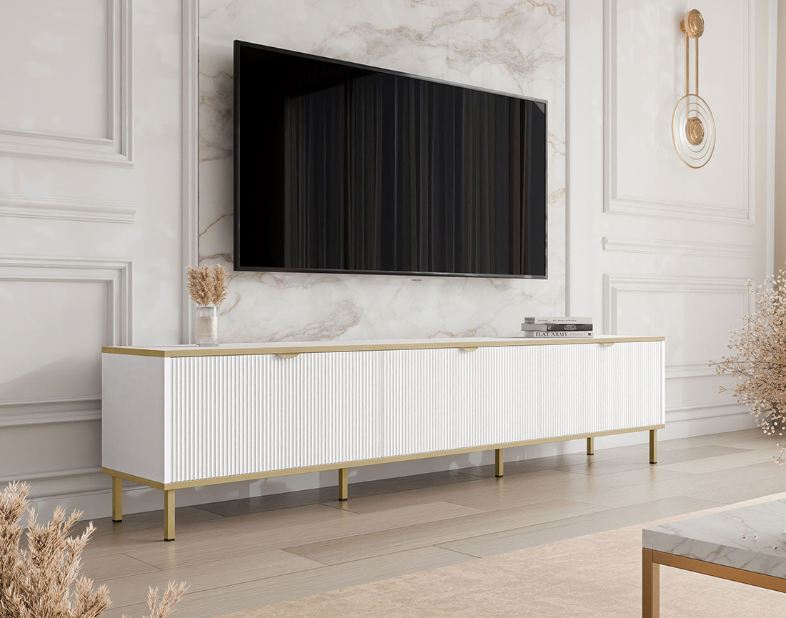 Meuble tv 202 cm 3 portes Hope